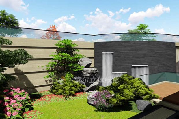 屋頂花園景觀設計效果圖